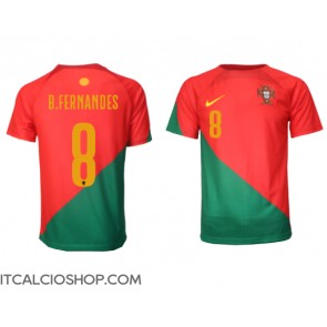 Portogallo Bruno Fernandes #8 Prima Maglia Mondiali 2022 Manica Corta